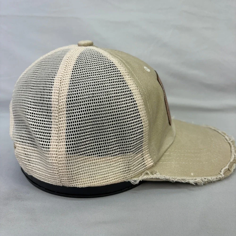 Men of Faith Christian Cross Crown of Thorns Distressed Trucker Hat Snapback